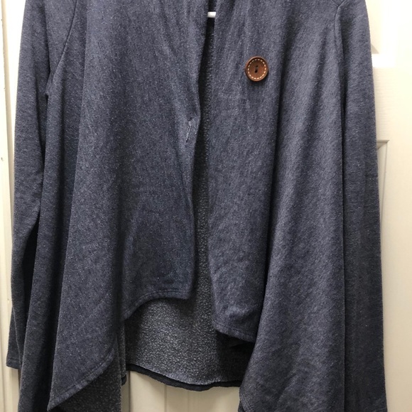 Bobeau one button asymmetrical sweater, like new! - Picture 2 of 3